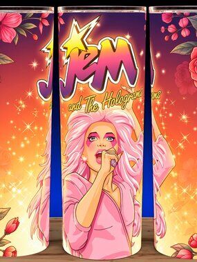Jem and the Holograms Truly Outrageous Classic Cartoon Tumbler 20oz
